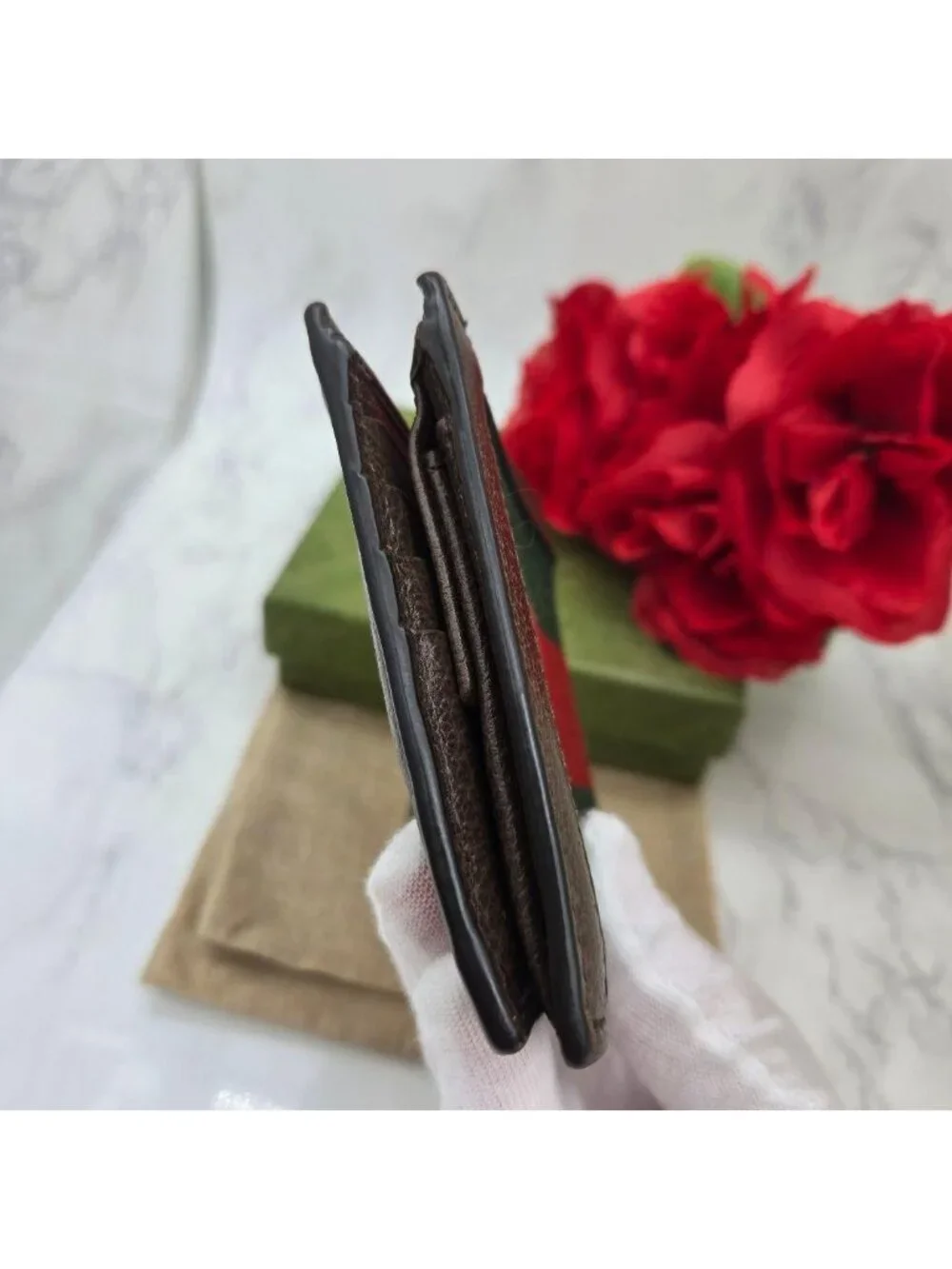 Gucci Fold Wallet Sherry Line GG